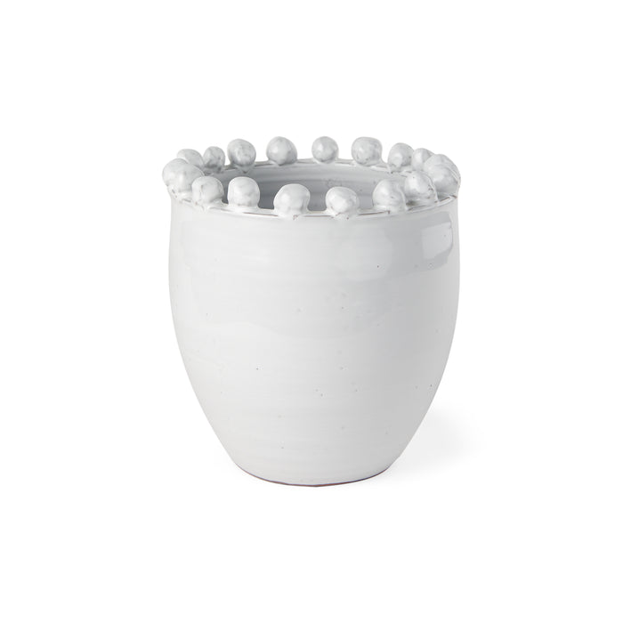Basin Off-White Glazed Vase