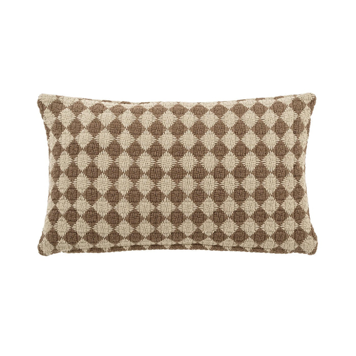 Check Weave Brown Lumbar Pillow
