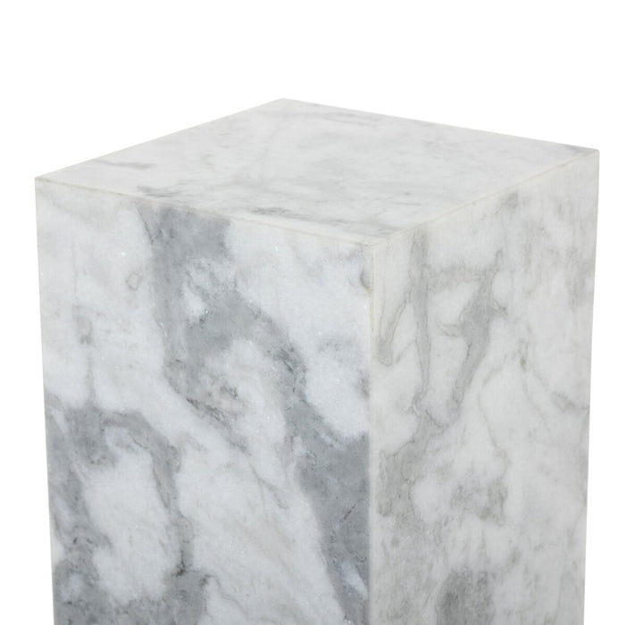 Modern Marble Small Pedestal - Four Hands