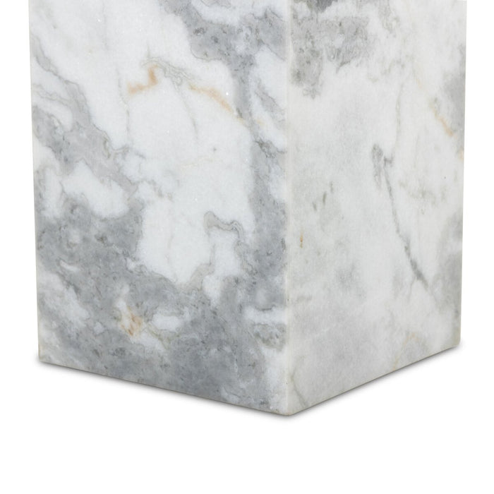 Modern Marble Small Pedestal - Four Hands