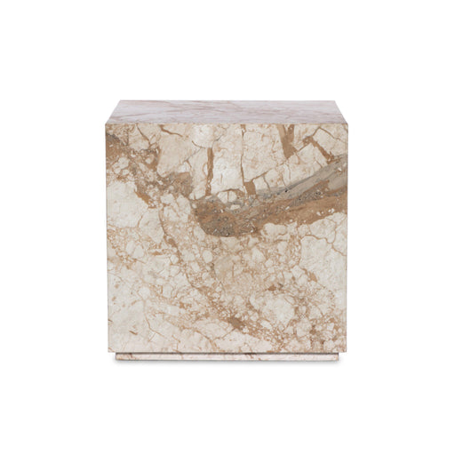 Modern Marble Plinth End Table - Four Hands