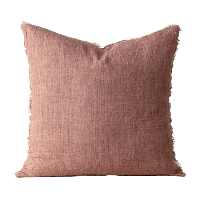 Pillows + Cushions - Lina Rooibos Linen Pillow - FULLHOUSE Modern