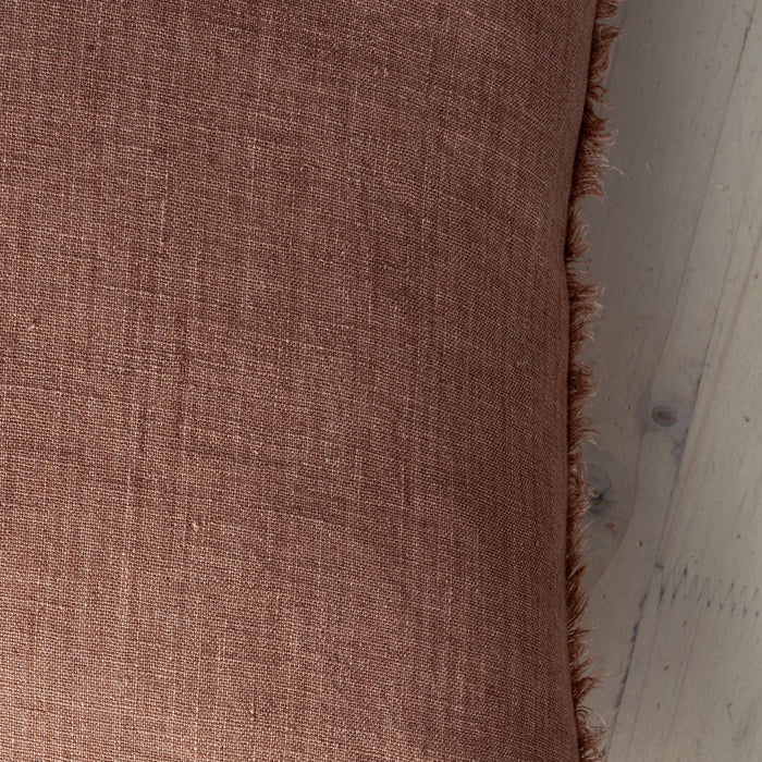 Pillows + Cushions - Lina Rooibos Linen Pillow - FULLHOUSE Modern