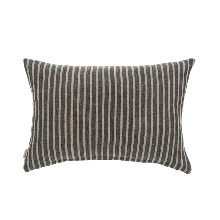 Pinstripe Grey Linen Pillow