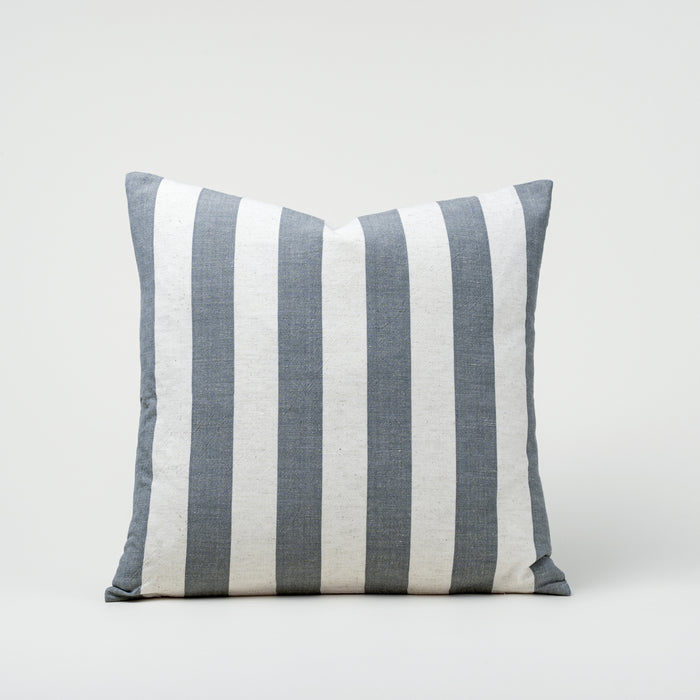 Wide Stripe Slate Grey Pillow