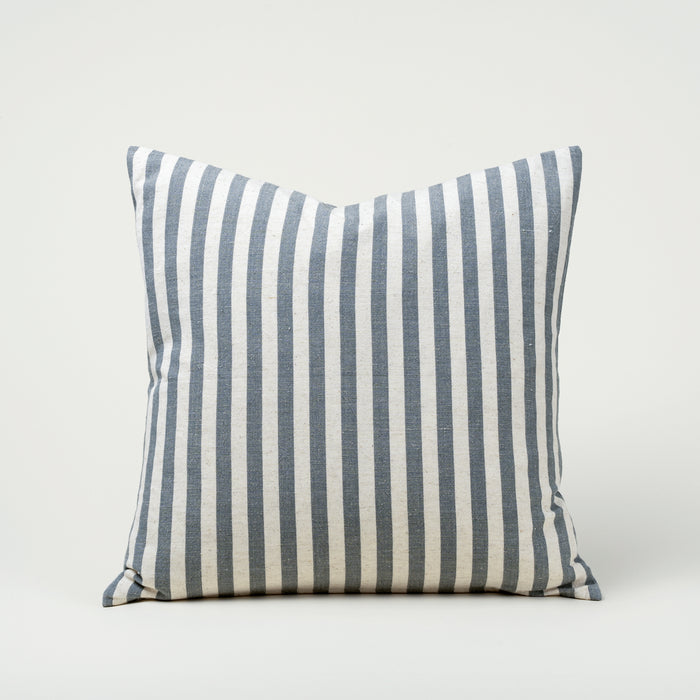 Narrow Stripe Slate Grey Pillow