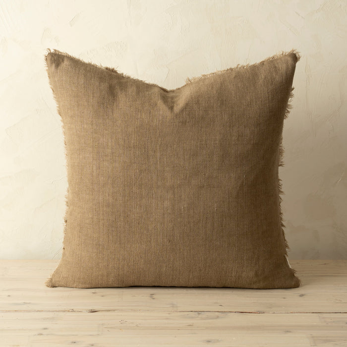 Lina Hazelnut Linen Pillow