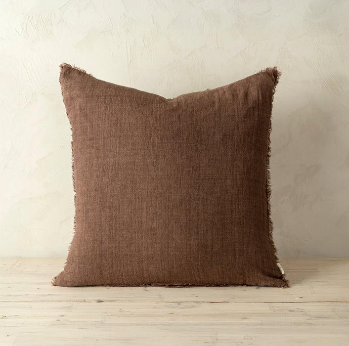 Lina Mocha Linen Pillow