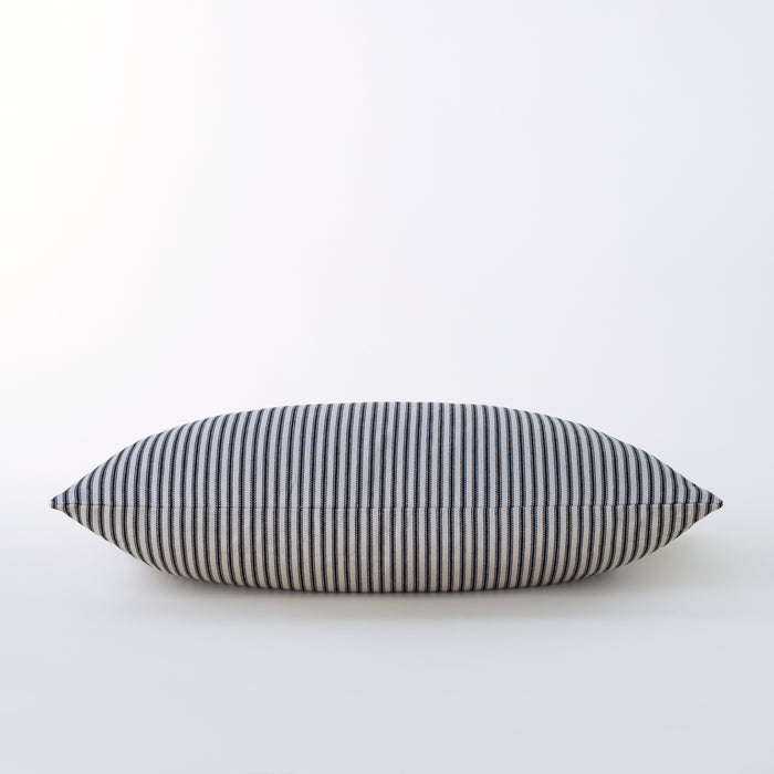 Black Ticking Lumbar Pillow