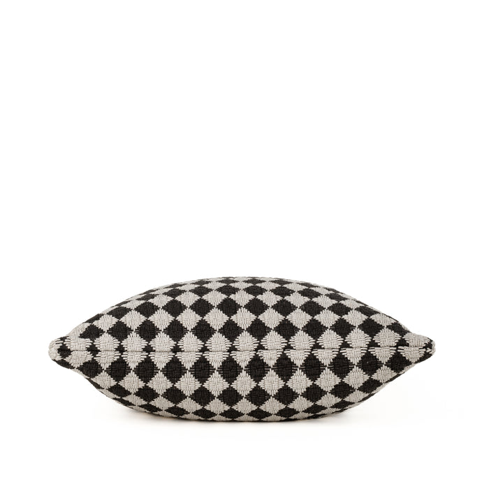 Check Weave Black Pillow