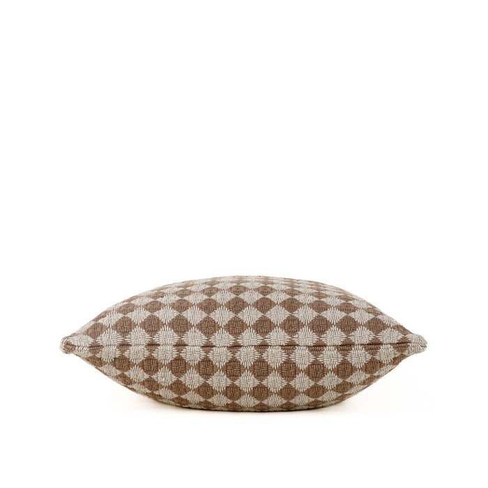 Check Weave Brown Pillow