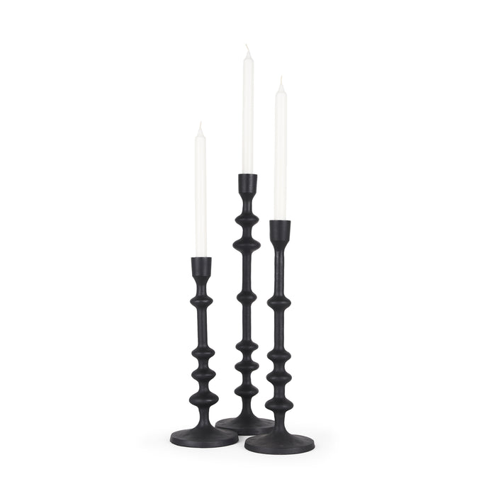 Paolo Black Metal Candle Holder