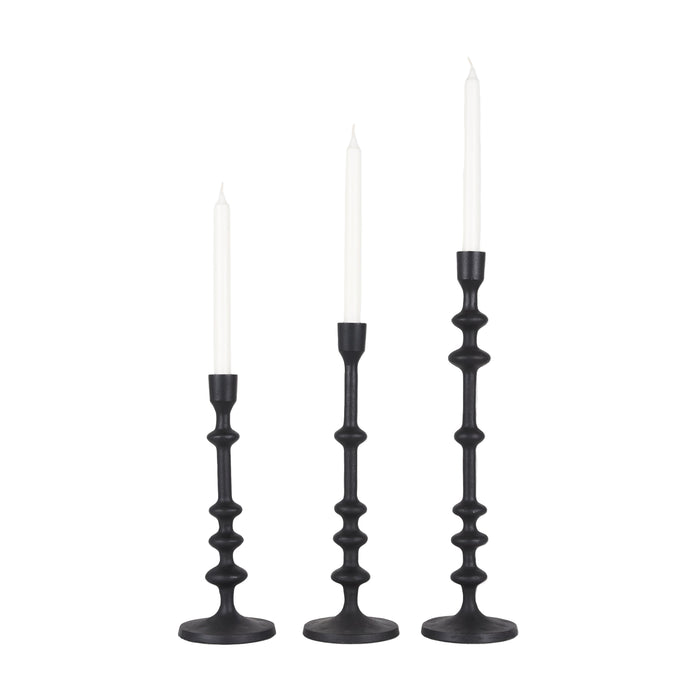 Paolo Black Metal Candle Holder