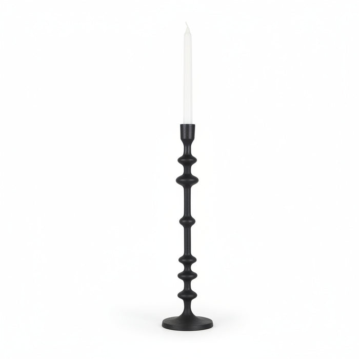 Paolo Black Metal Candle Holder