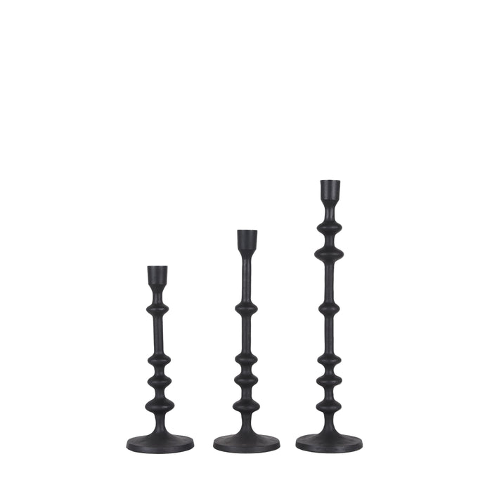 Paolo Black Metal Candle Holder