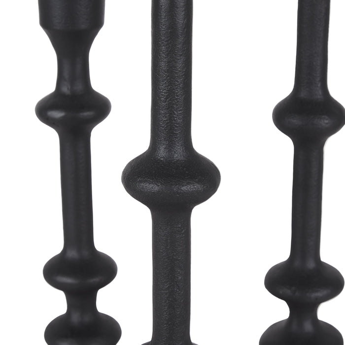 Paolo Black Metal Candle Holder