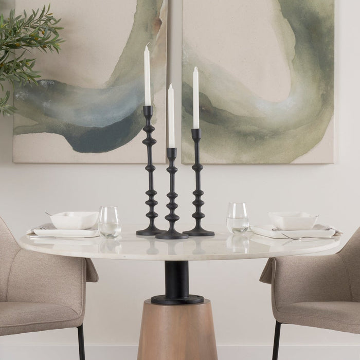 Paolo Black Metal Candle Holder