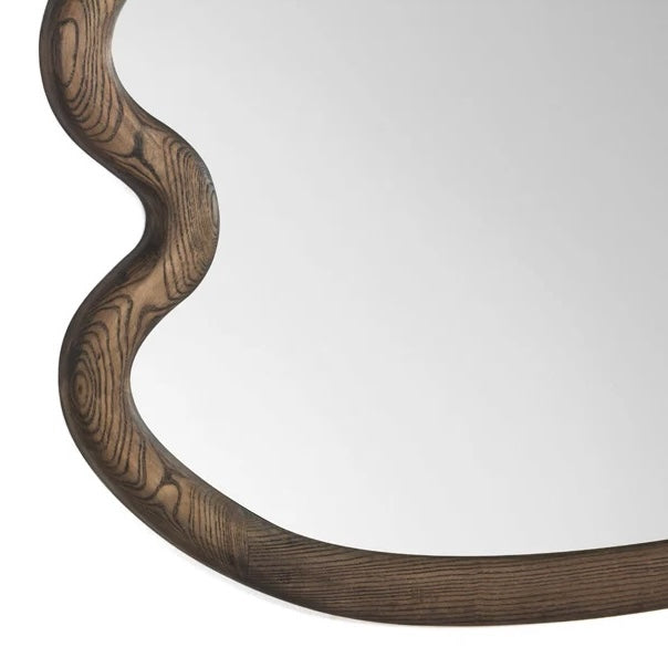 Swirl Ash Wood Mirror