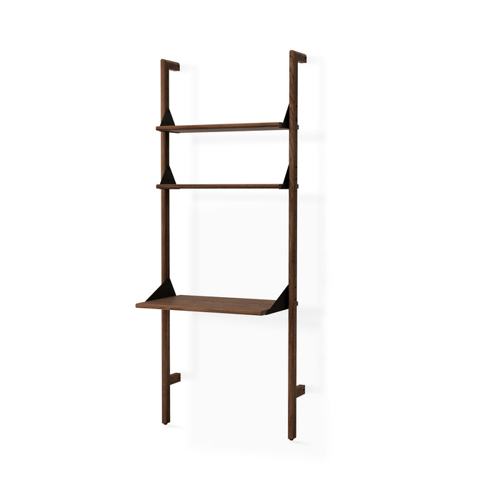Branch Walnut Shelving Unit with Desk