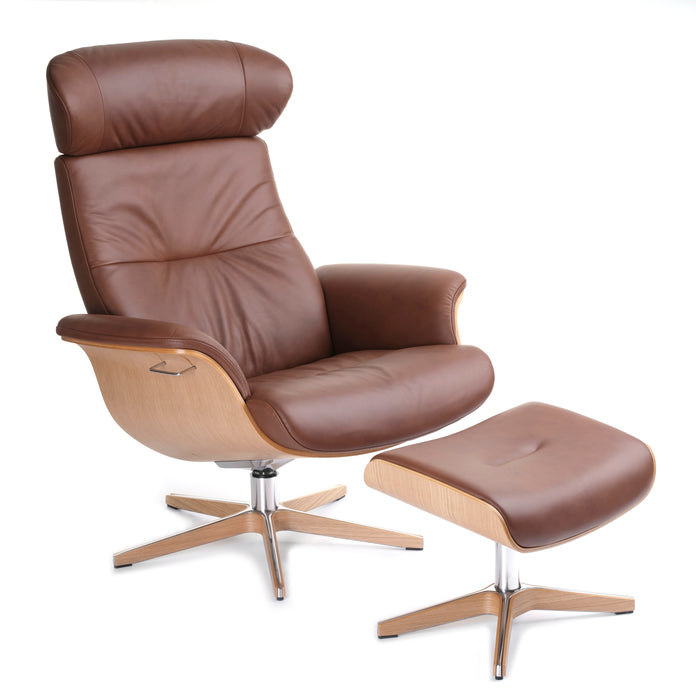 Timeout Large Swivel Recliner & Footstool