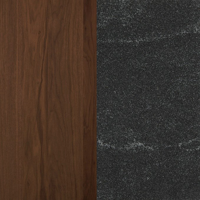 Frida 2-Drawer Walnut Nightstand