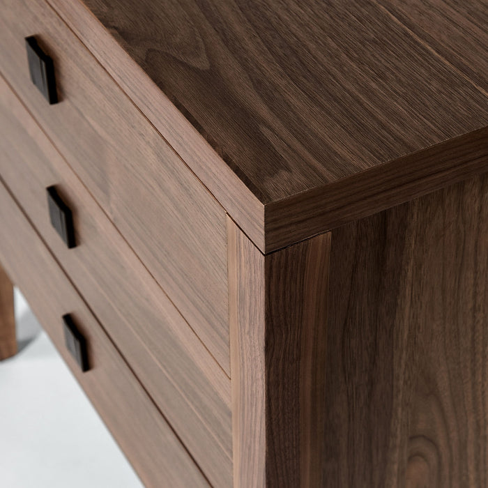 Hero Walnut 3-Drawer Dresser