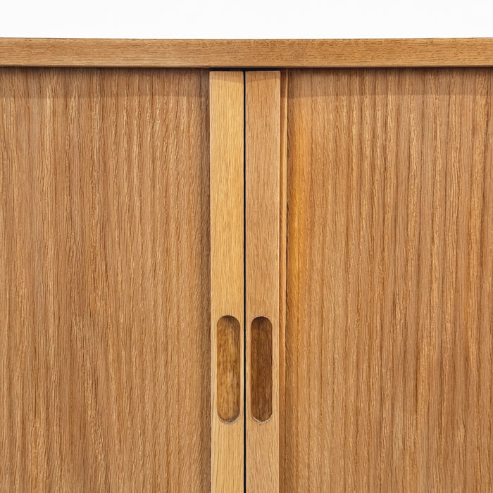 Vintage Oak Tambour Sideboard