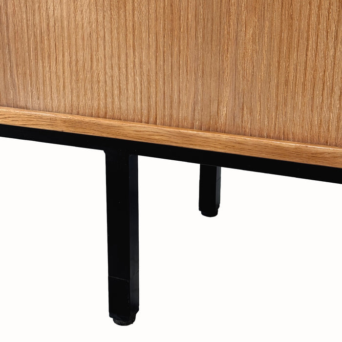 Vintage Oak Tambour Sideboard