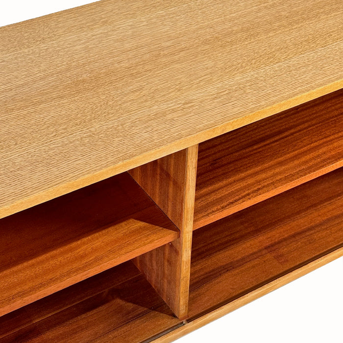 Vintage Oak Tambour Sideboard