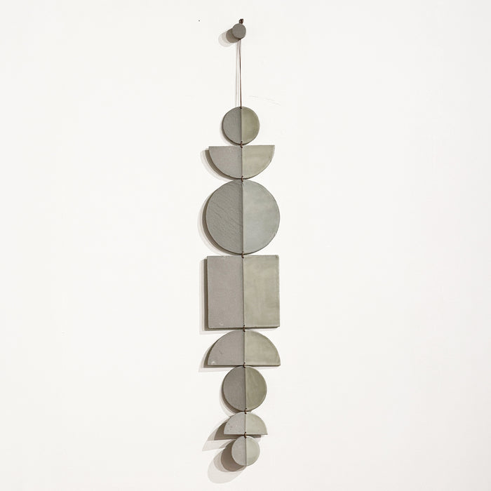 'Taupe/Ivory' Ceramic Wall Hanging