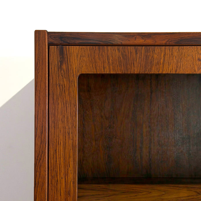 Vintage Rosewood & Glass Tall Cabinet