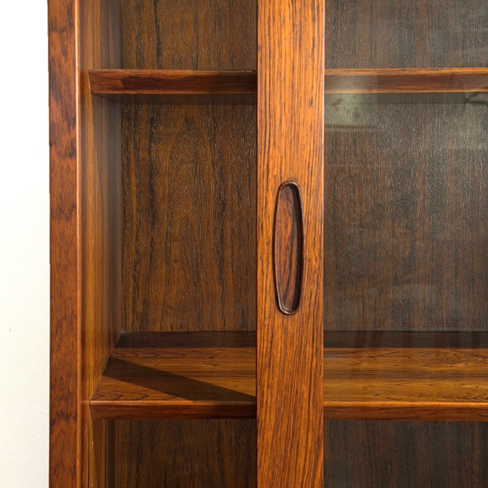 Vintage Rosewood & Glass Tall Cabinet