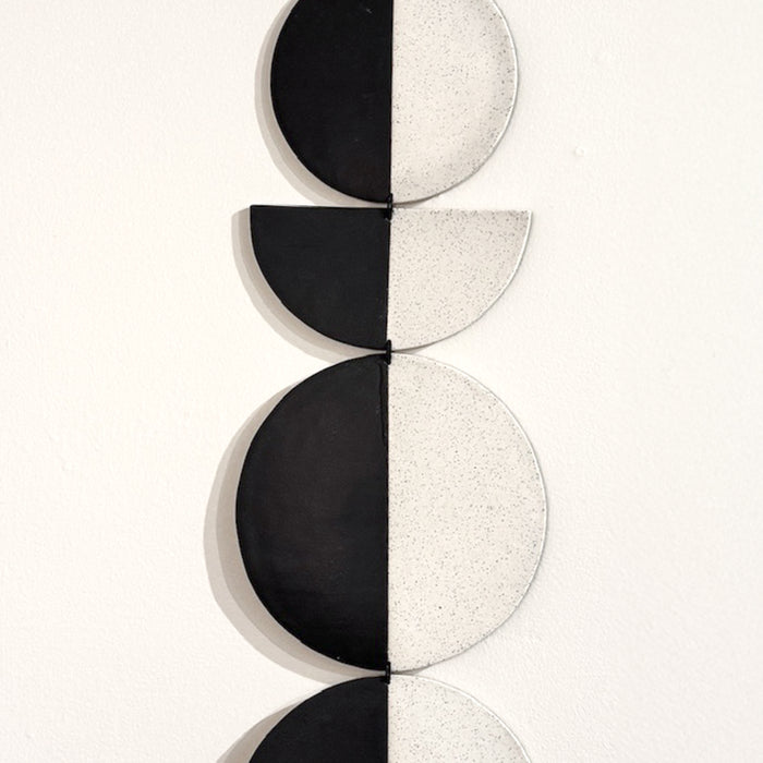 'Black & White Speckle Shapes' Wall Hanging