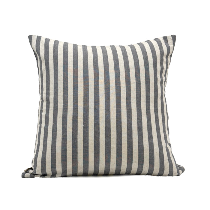 Narrow Stripe Slate Grey Pillow