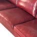 Vintage Merlot Leather 3-Seat Sofa - Vintage