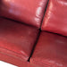 Vintage Merlot Leather 3-Seat Sofa - Vintage