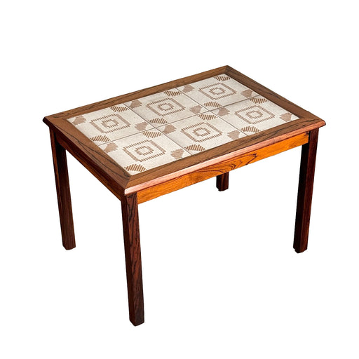 Vintage Rosewood & Tile Accent Table - Vintage