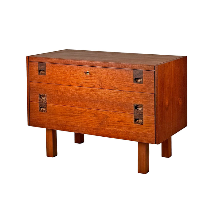 Vintage Teak 3-Drawer Chest - Vintage