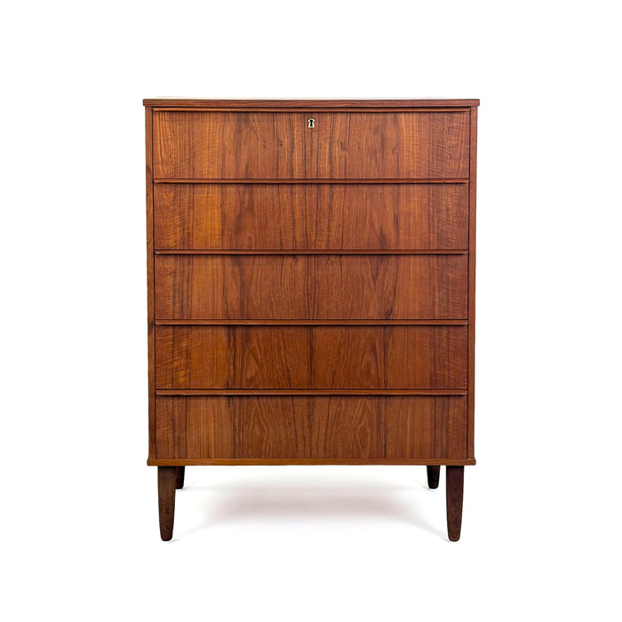 Vintage Teak 5-Drawer Dresser