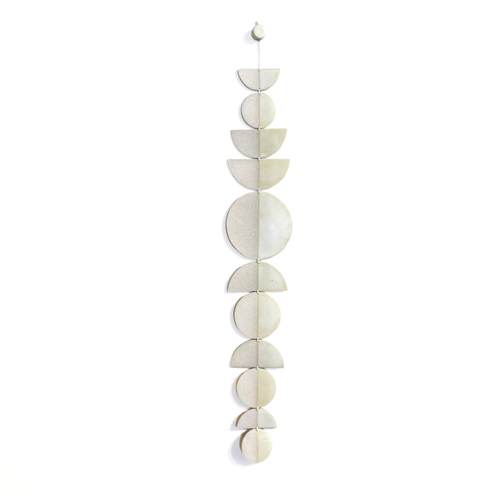 'Speckle White 50/50' Ceramic Wall Hanging