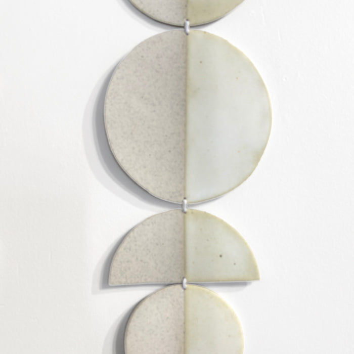 'Speckle White 50/50' Ceramic Wall Hanging
