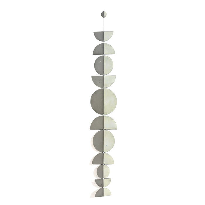'Taupe Ivory 50/50' Ceramic Wall Hanging