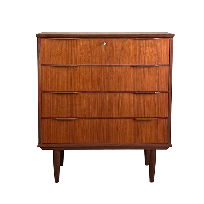 Vintage Teak 4-Drawer Dresser