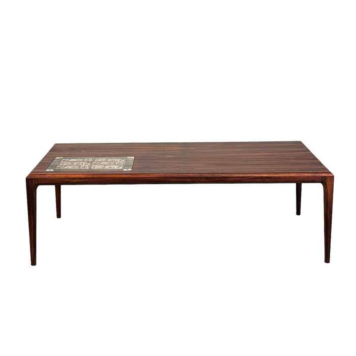 Vintage Rosewood & Tile Coffee Table