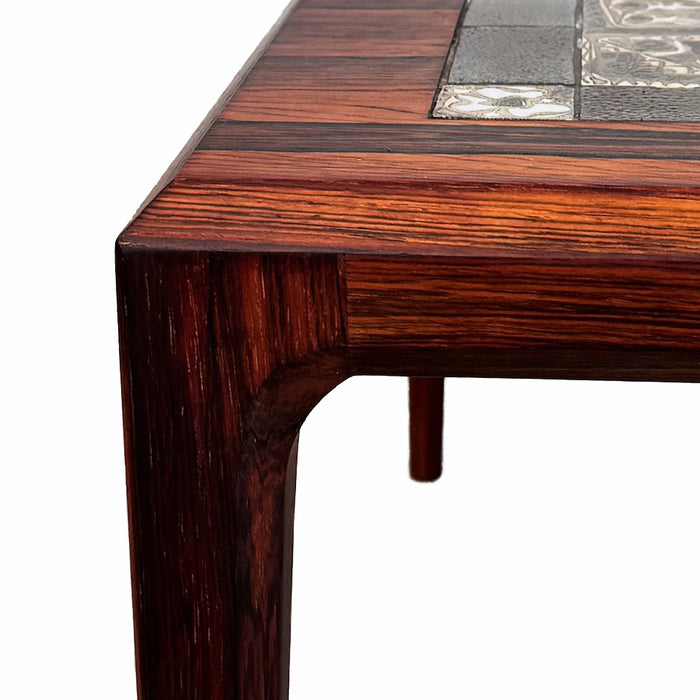 Vintage Rosewood & Tile Coffee Table