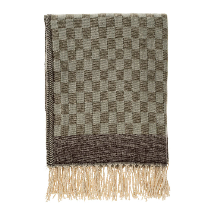 Dawn Checkered Jacquard Throw