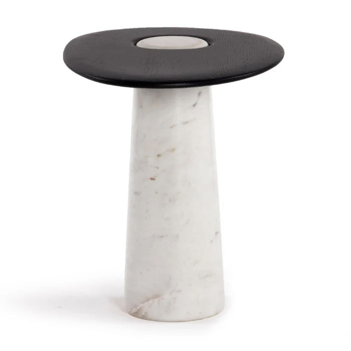 Cora Oak & Marble Side Table