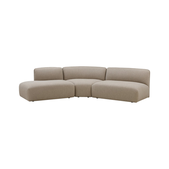 Panorama 3-Pc Curved Modular Sofa
