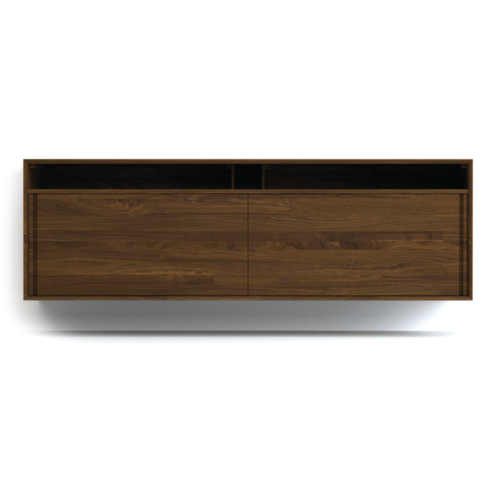 Walnut Wall-Mount Media Cabinet