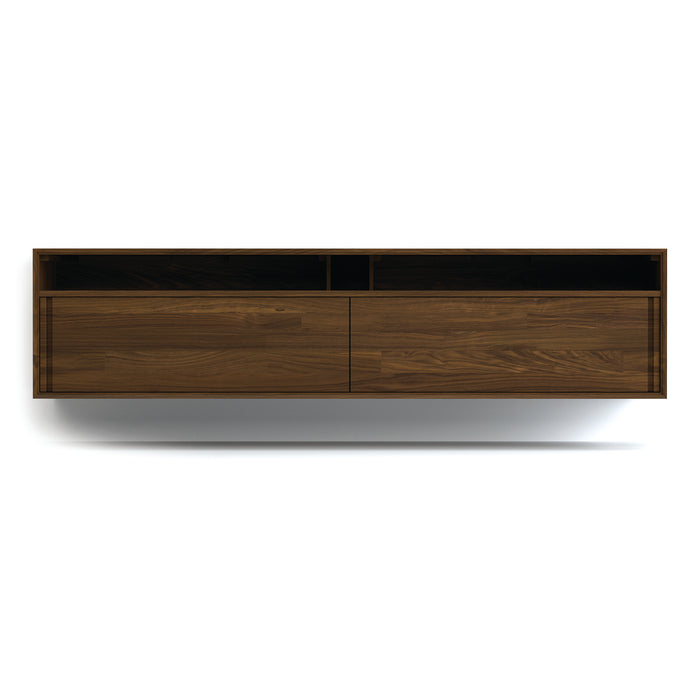 Walnut Wall-Mount Media Cabinet
